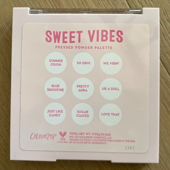 Colourpop Pressed Powder Palette Sweet Vibes blues purple 9 eyeshadows new - Picture 2 of 5